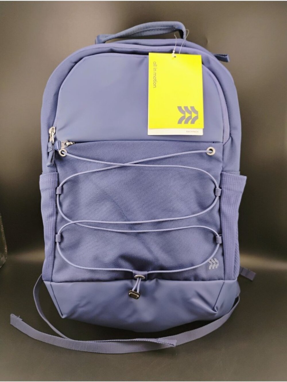 All In Motion Backpack Blue Adjustable Straps Multiple Compartments Durable